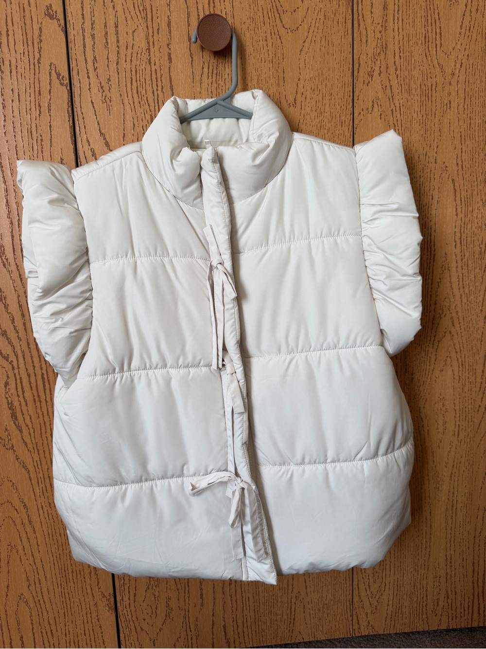 Women's Cream Puffer Vest